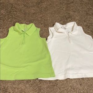 2 tank tops with zipper
